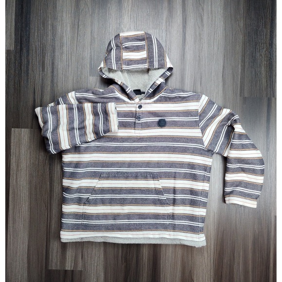Hurley Sherpa Hoodie Surf Striped Mens Large Y2k - Picture 2 of 8